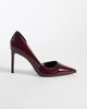 Mango Mango classic heeled pumps in burgundy-Red - 1