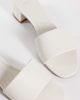 Mango Mango classic heeled sandals in cream-White - 3