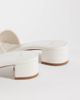 Mango Mango classic heeled sandals in cream-White - 4