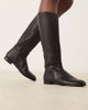 Mango Mango classic leather boots in black - 1