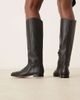 Mango Mango classic leather boots in black - 3