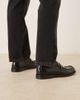 Mango Mango classic leather loafers in black - 3