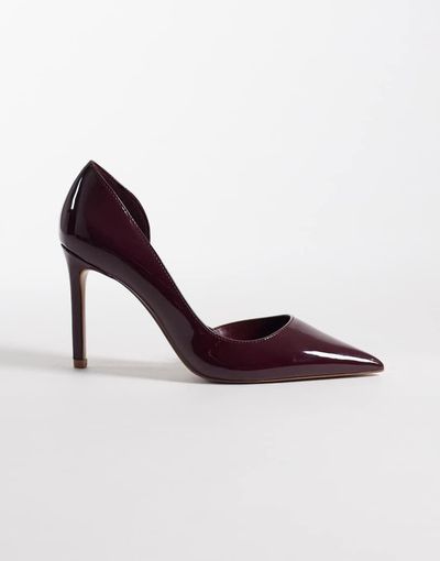 Mango Mango classic pointed pumps in cherry red