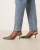 Mango Mango classic sling back pointed heel in mushroom-Brown - 1