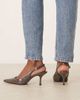 Mango Mango classic sling back pointed heel in mushroom-Brown - 4