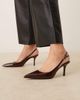 Mango Mango classic slingback heels in cherry red - 1