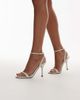 Mango Mango classic strappy heels in off white - 2