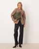 Mango Mango classic tote bag in khaki-Green - 3