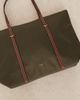 Mango Mango classic tote bag in khaki-Green - 4