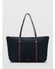Mango Mango classic tote bag in navy - 1