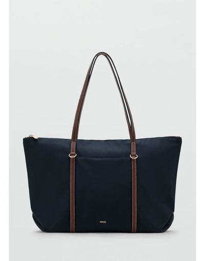 Mango Mango classic tote bag in navy