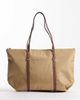 Mango Mango classic tote bag with contrast straps in tan-Brown - 1