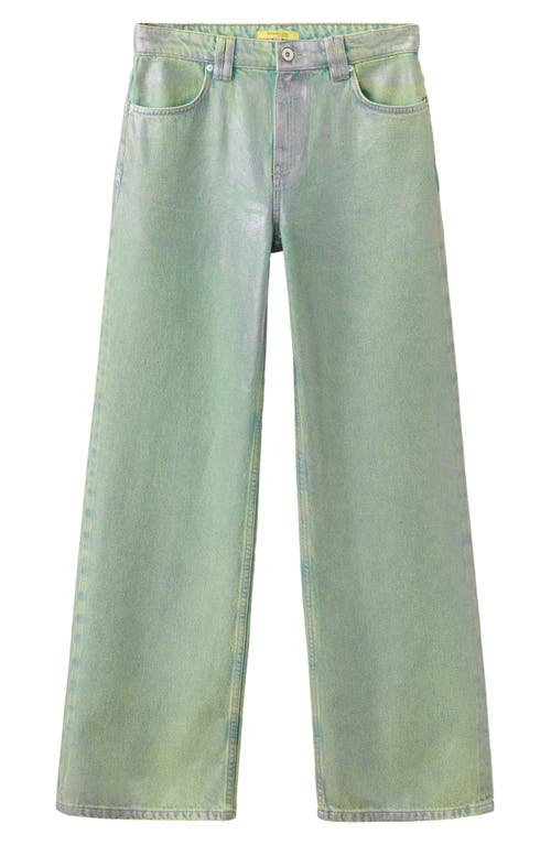 MANGO MANGO Coated Wide Leg Jeans