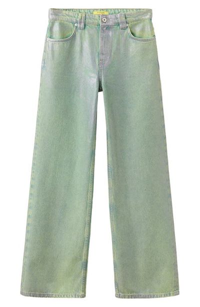 MANGO MANGO Coated Wide Leg Jeans