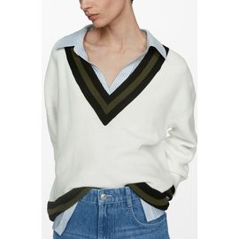 MANGO MANGO College V-Neck Sweater