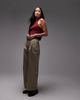Mango Mango compact knit halterneck top in dark red - 3