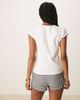 Mango Mango contrast trim cap sleeve t-shirt in white - 3