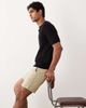 Mango Mango cotton mix draw string shorts in ecru-Neutral - 3