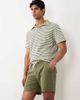 Mango Mango cotton mix draw string shorts in khaki-Green - 1