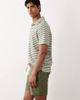 Mango Mango cotton mix draw string shorts in khaki-Green - 3