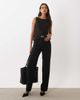 Mango Mango cowl back sleeveless top in black - 3