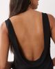Mango Mango cowl back sleeveless top in black - 4