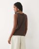 Mango Mango cowl neck sleeveless top in brown - 3