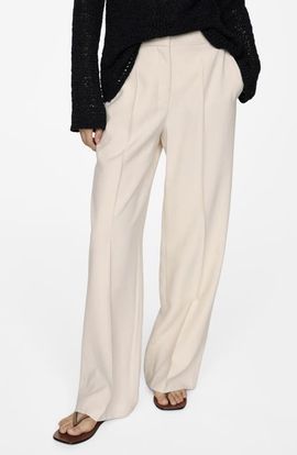 MANGO MANGO Creased Wide Leg Pants