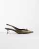 Mango Mango croc pumps with embellishment in khaki-Green - 1