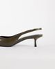 Mango Mango croc pumps with embellishment in khaki-Green - 4