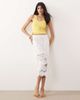 Mango Mango crochet midi skirt in white - 1