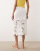 Mango Mango crochet midi skirt in white - 3