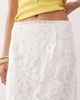 Mango Mango crochet midi skirt in white - 4