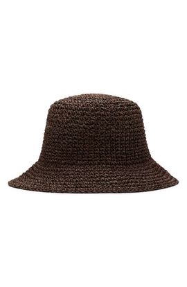MANGO MANGO Crochet Raffia Bucket Hat