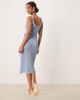 Mango Mango crochet straight fit embelished midi skirt in sky blue - part of a set - 2