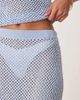 Mango Mango crochet straight fit embelished midi skirt in sky blue - part of a set - 4