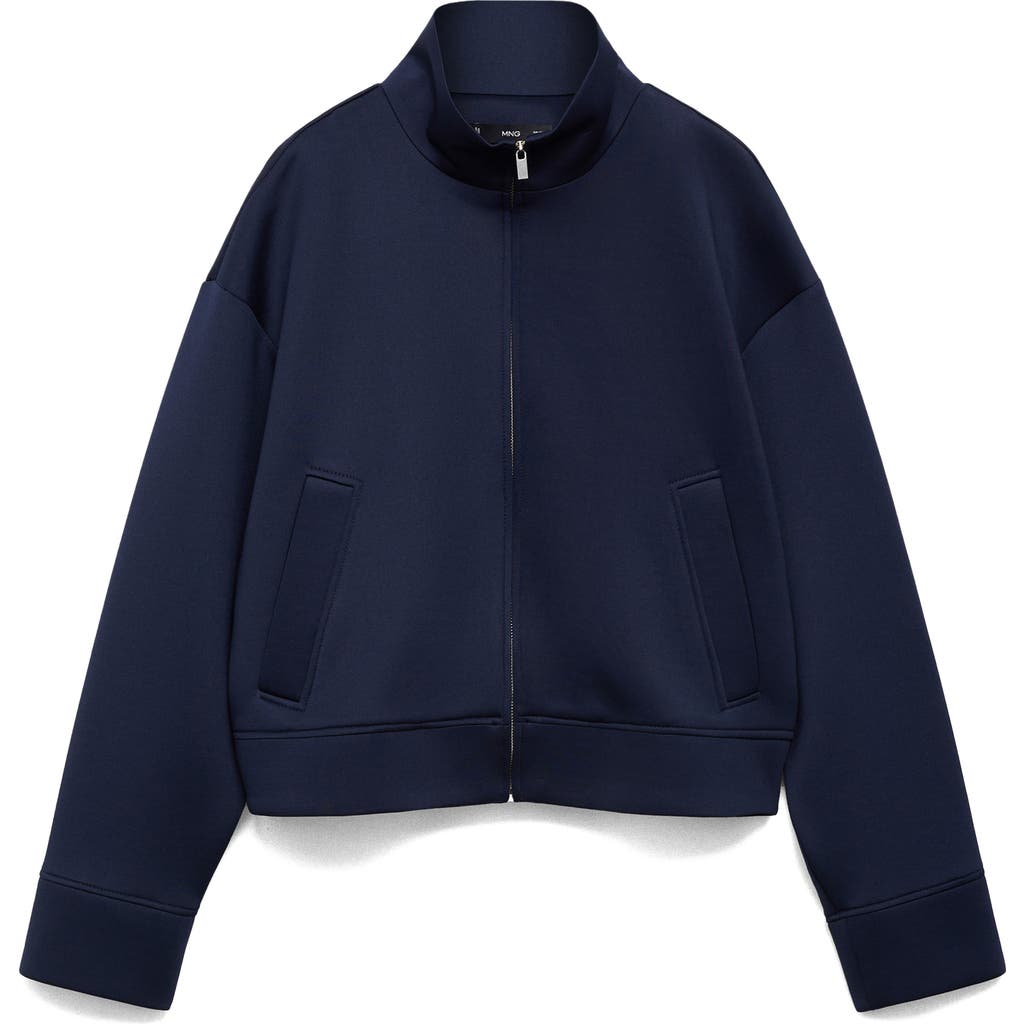 MANGO MANGO Crop Bomber Jacket