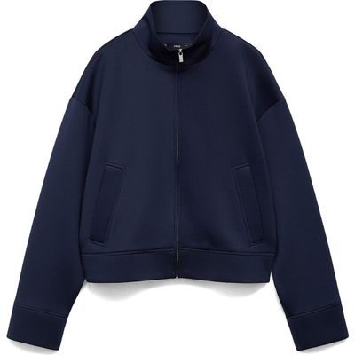 MANGO MANGO Crop Bomber Jacket