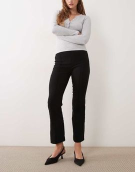 Mango Mango cropped tailored trouser in black