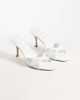 Mango Mango cross strap heeled mules in white - 2