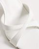 Mango Mango cross strap heeled mules in white - 3