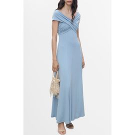 MANGO MANGO Crossover Neck A-Line Gown