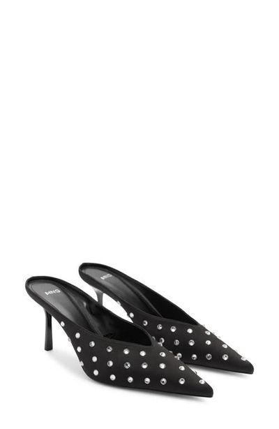 MANGO MANGO Crystal Pointed Toe Mule