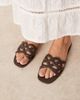 Mango Mango cut out detail sandals in brown - 2