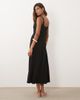 Mango Mango cut out midaxi dress in black - 3