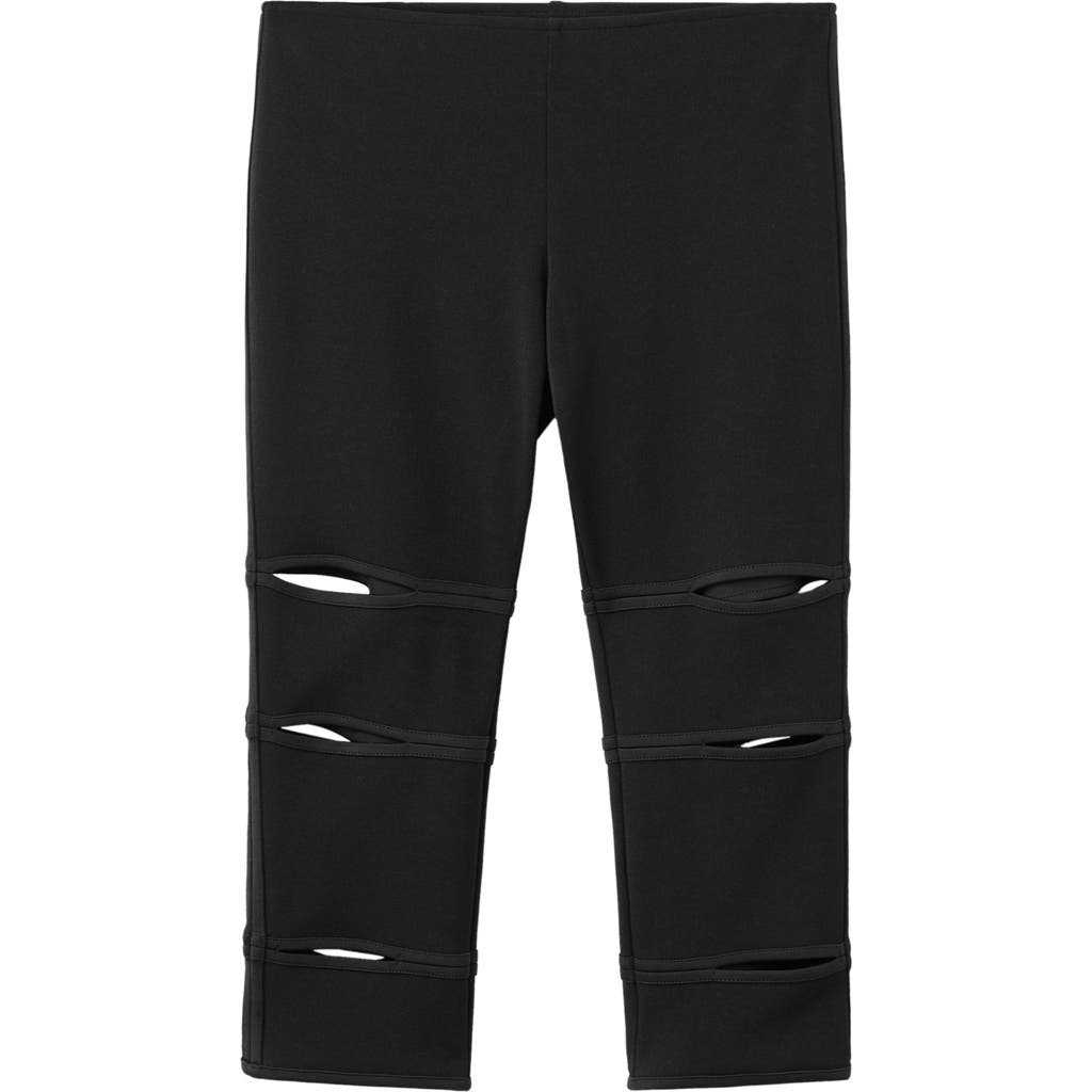 MANGO MANGO Cutout Capri Leggings