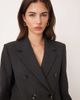 Mango Mango Daisy tailored 3 piece set blazer in charcoal - part of a set-Gray - 3