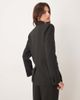 Mango Mango Daisy tailored 3 piece set blazer in charcoal - part of a set-Gray - 4