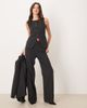Mango Mango Daisy tailored 3 piece set pants in charcoal-Gray - 1