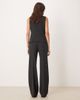 Mango Mango Daisy tailored 3 piece set pants in charcoal-Gray - 4